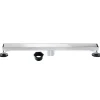 48" Stainless Steel Linear Shower Drain with Tile Insert & Flat Grate in Chrome