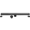 32" Stainless Steel Linear Shower Drain with Tile Insert & Flat Grate in Matte Black