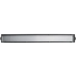 24" Stainless Steel Linear Shower Drain with Tile Insert & Flat Grate in Chrome
