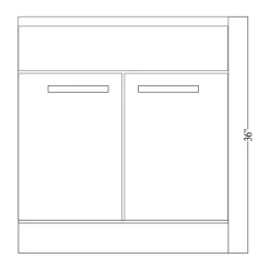 Stainless Steel 33" Sink Base Cabinet with Integral Sink