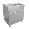 Stainless Steel 30" Sink Base Cabinet with Integral Sink