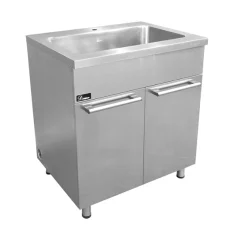 Stainless Steel 30" Sink Base Cabinet with Integral Sink