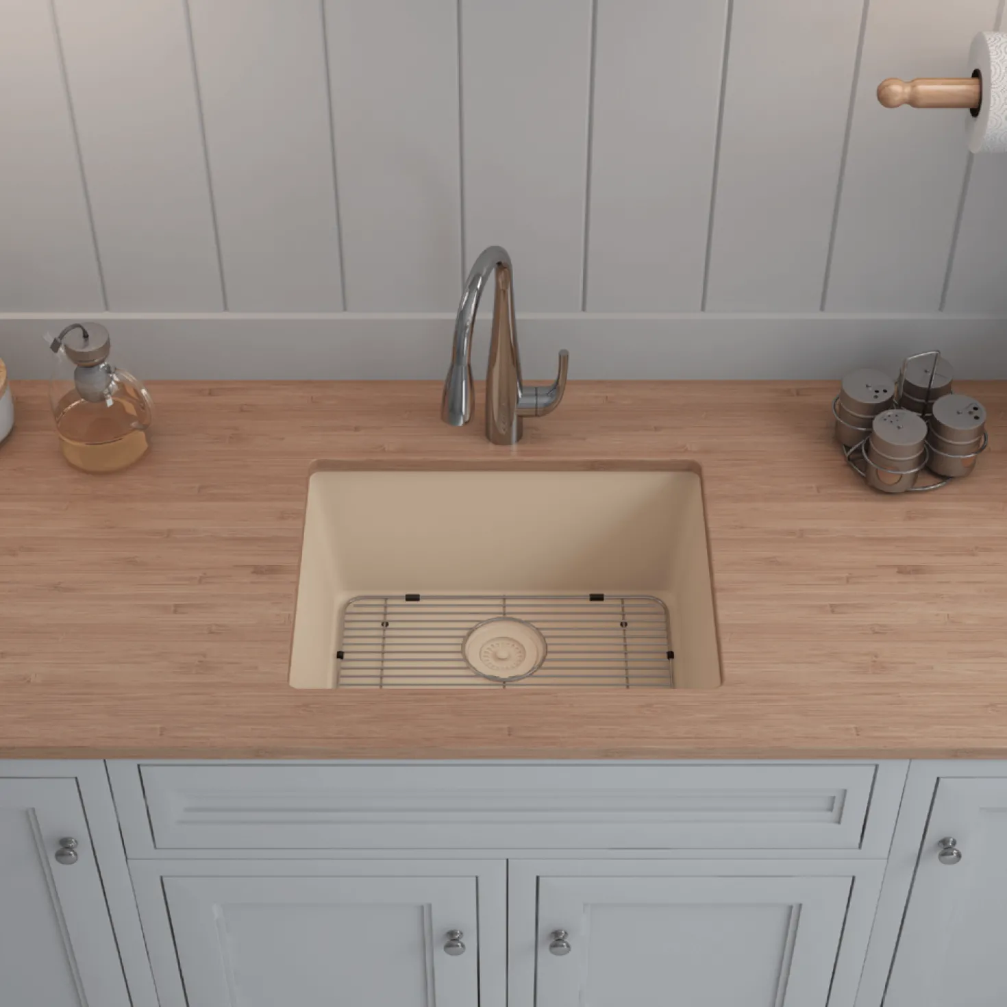 Standard Size Rectangle Quartz Composite Kitchen Sink