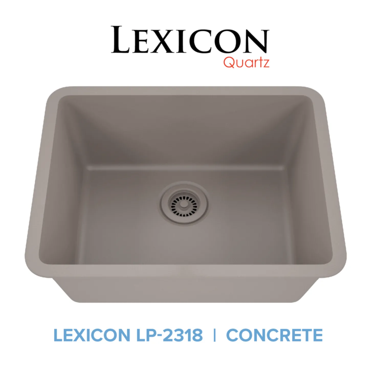 Standard Size Rectangle Quartz Composite Kitchen Sink