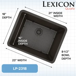 Standard Size Rectangle Quartz Composite Kitchen Sink