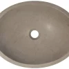 Stone Canoe Sink in Honed Molly Grey Marble