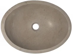 Stone Canoe Sink in Honed Molly Grey Marble