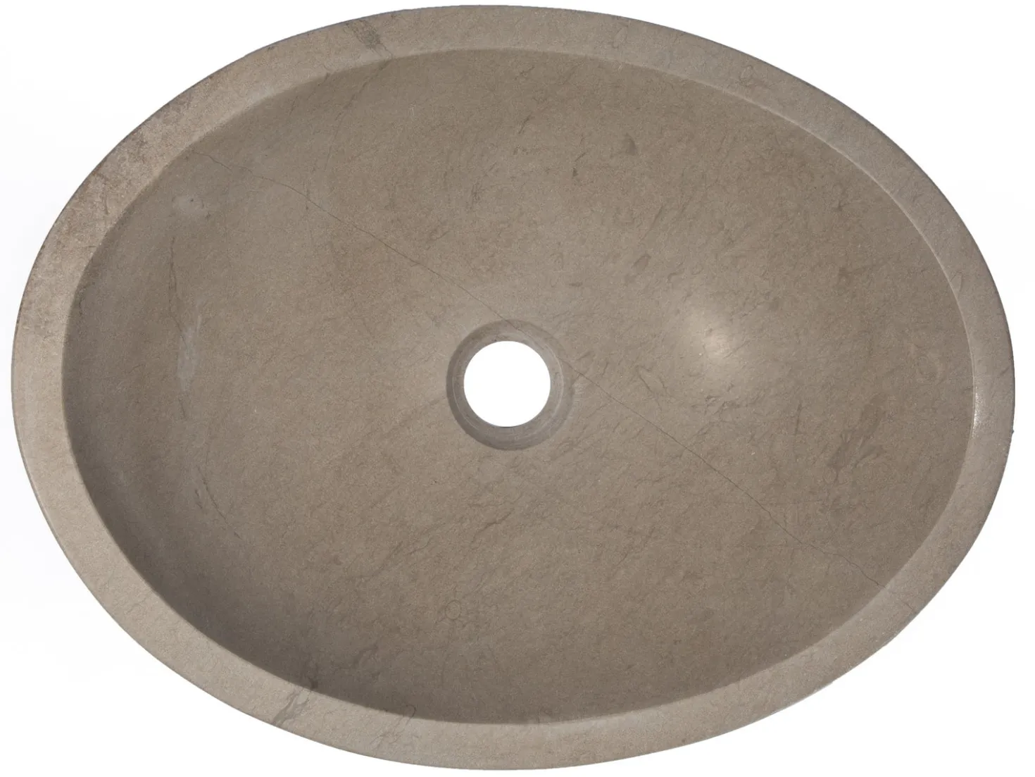 Stone Canoe Sink in Honed Molly Grey Marble