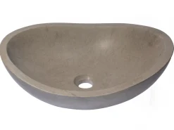 Stone Canoe Sink in Honed Molly Grey Marble