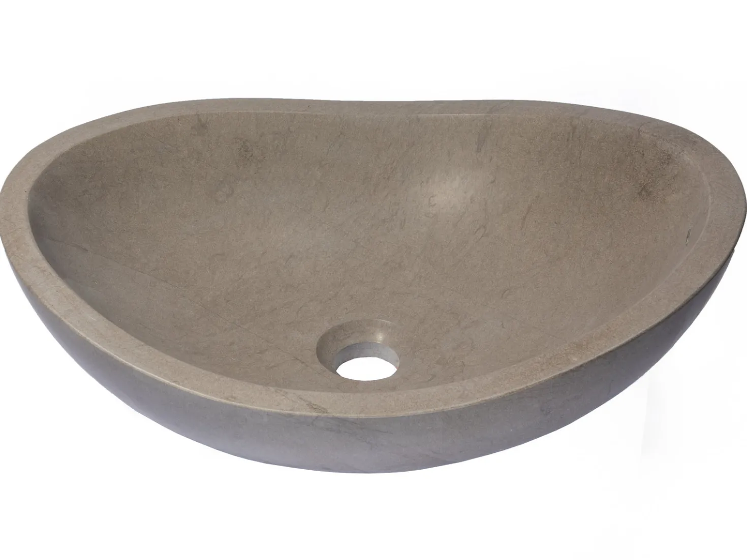 Stone Canoe Sink in Honed Molly Grey Marble