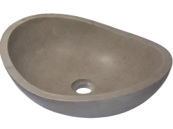 Stone Canoe Sink in Honed Molly Grey Marble