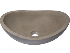 Stone Canoe Sink in Honed Molly Grey Marble