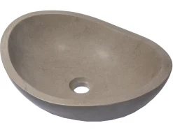 Stone Canoe Sink in Honed Molly Grey Marble