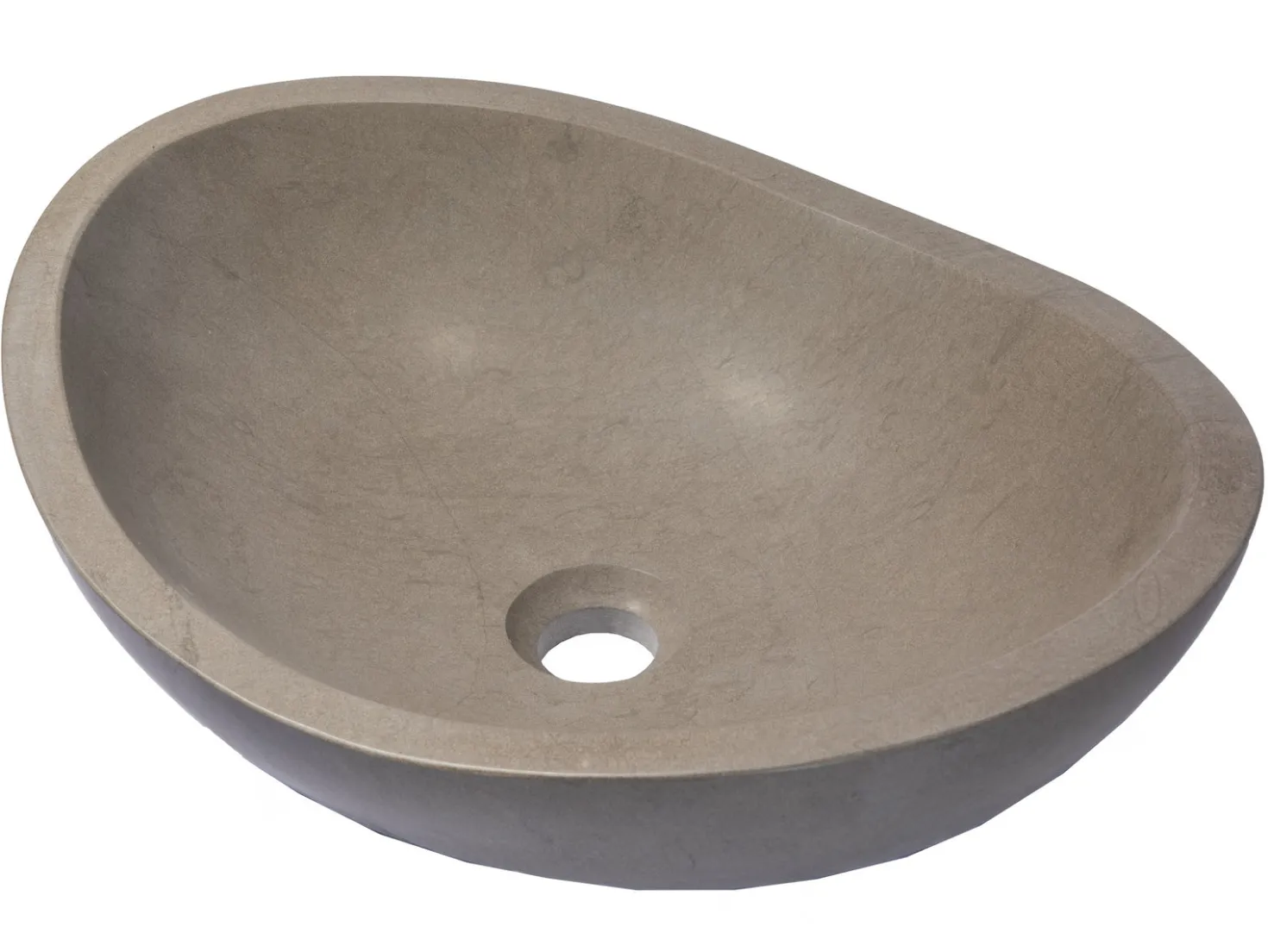 Stone Canoe Sink in Honed Molly Grey Marble