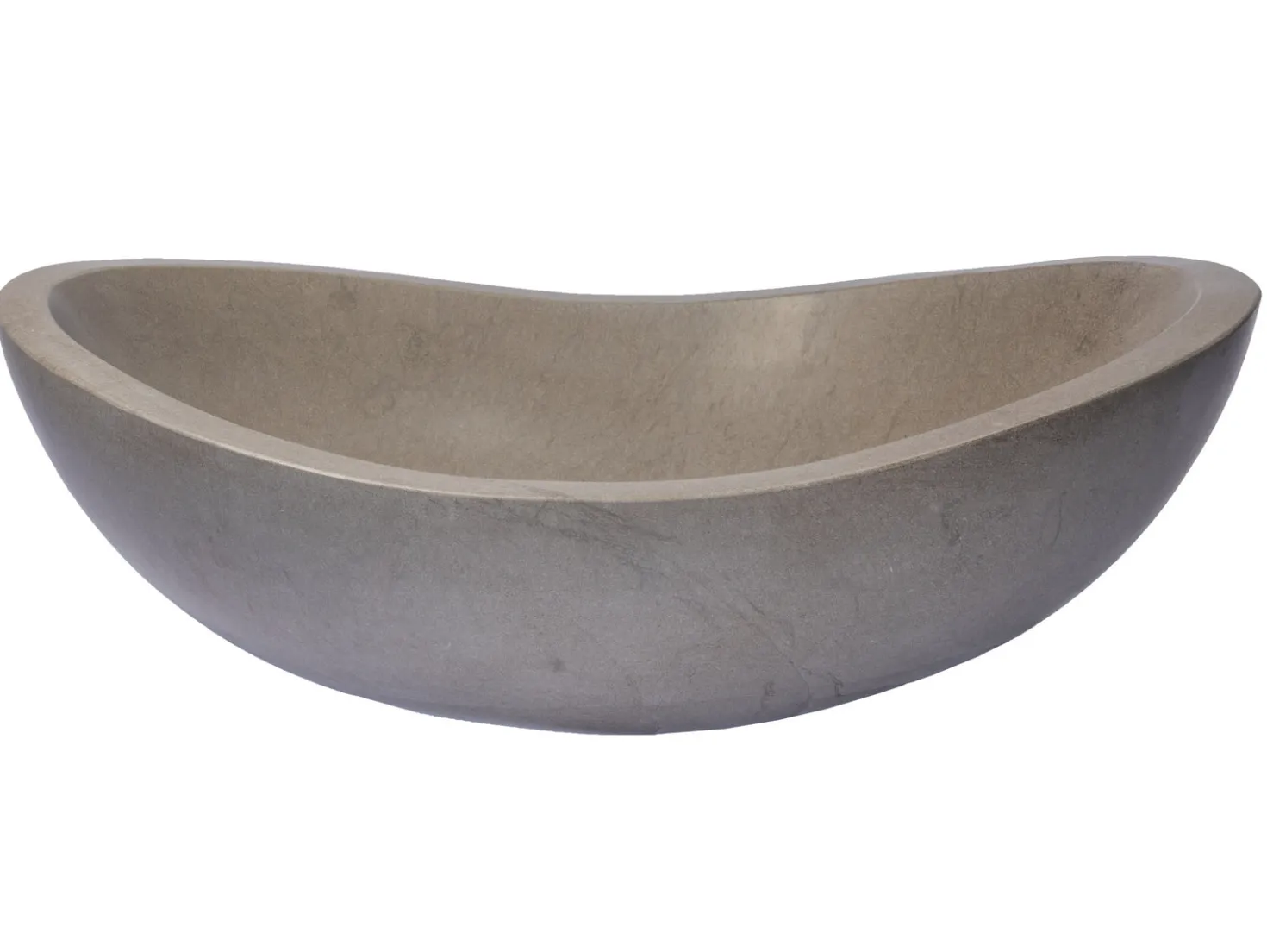 Stone Canoe Sink in Honed Molly Grey Marble