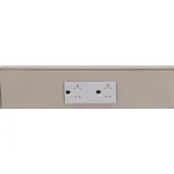 Tamper Resistant Angle Under Cabinet Outlet Power Strip | Satin Nickel Finish