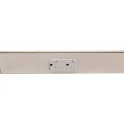 Tamper Resistant Angle Under Cabinet Outlet Power Strip | Satin Nickel Finish