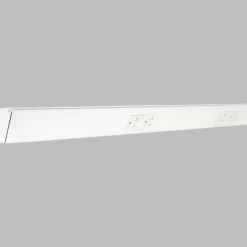 Tamper Resistant Angle Under Cabinet Outlet Power Strip | White Finish