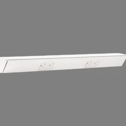 Tamper Resistant Angle Under Cabinet Outlet Power Strip | White Finish