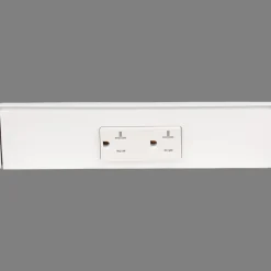 Tamper Resistant Angle Under Cabinet Outlet Power Strip | White Finish