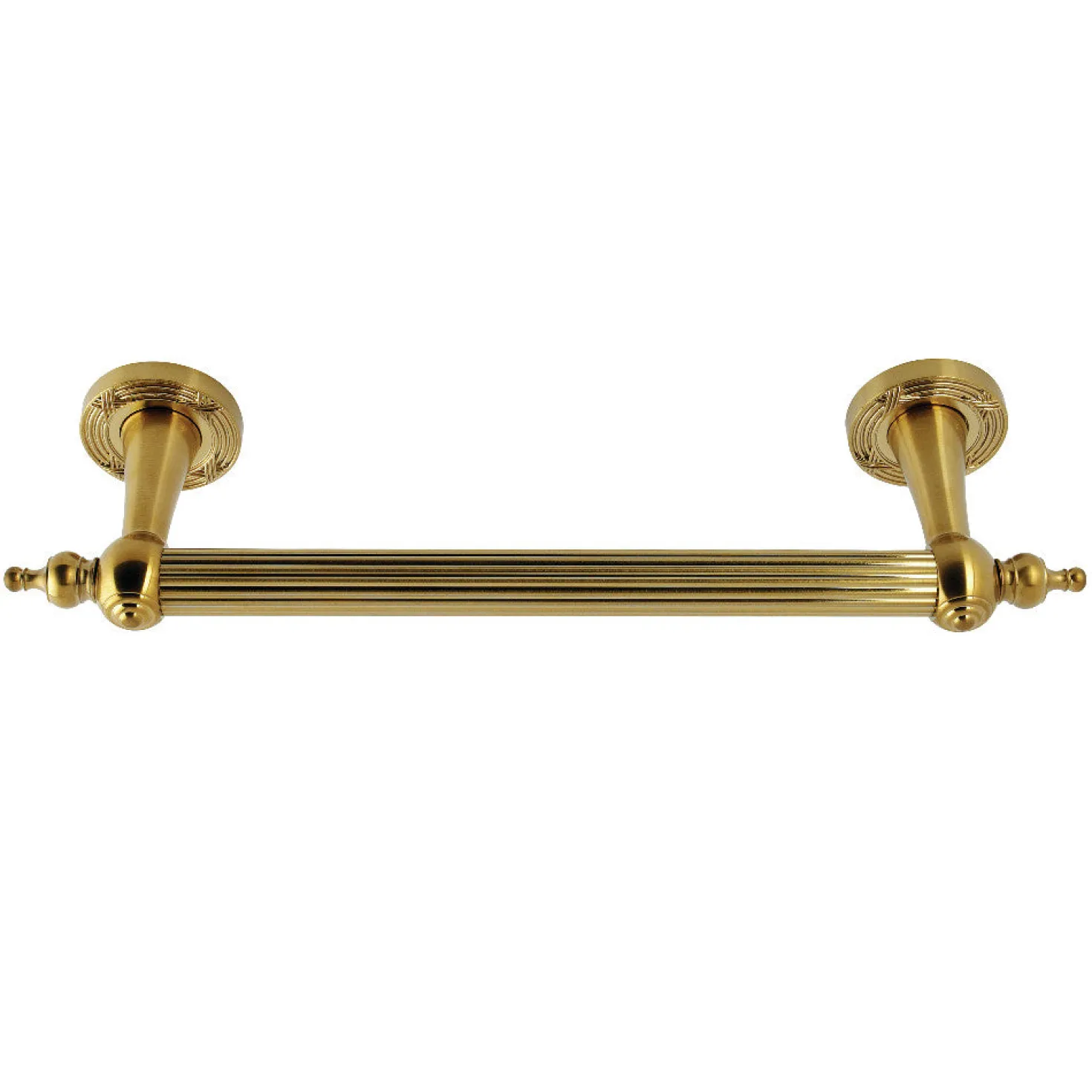 Templeton 12" Brass Decorative Grab Bar in Brushed Brass