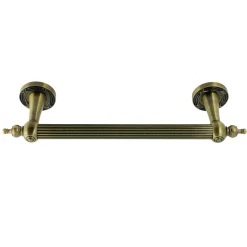 Templeton 12" Brass Decorative Grab Bar in Antique Brass