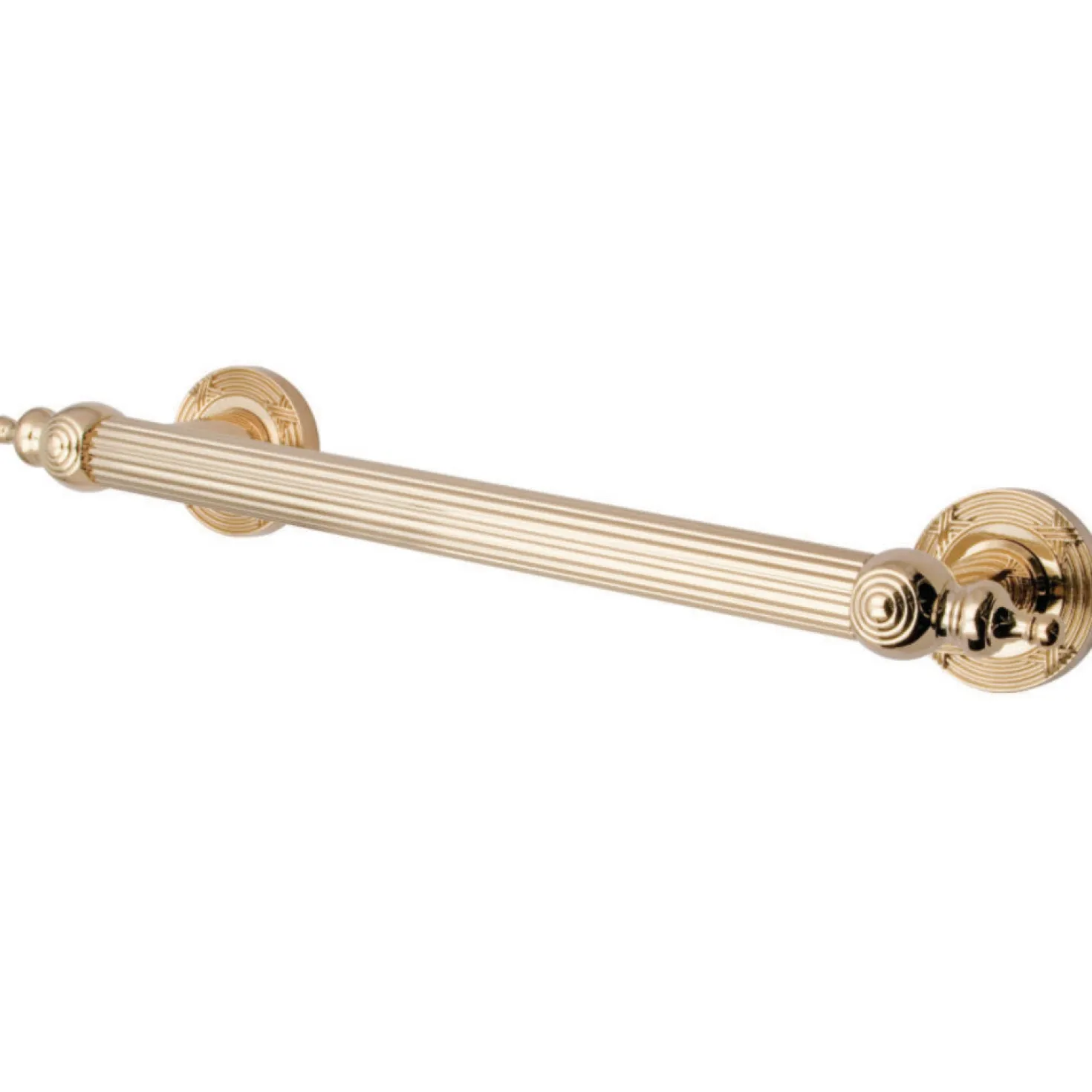 Templeton 12" Brass Decorative Grab Bar in Polished Brass