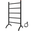 Templeton Freestanding/Wall Mount Hardwired or Plug-In Towel Warmer in Matte Black