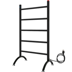 Templeton Freestanding/Wall Mount Hardwired or Plug-In Towel Warmer in Matte Black