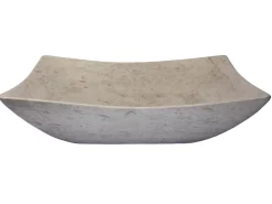 Thin Lipped Deep Zen Sink in Polished Penny Grey Marble