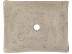 Thin Lipped Deep Zen Sink in Polished Penny Grey Marble