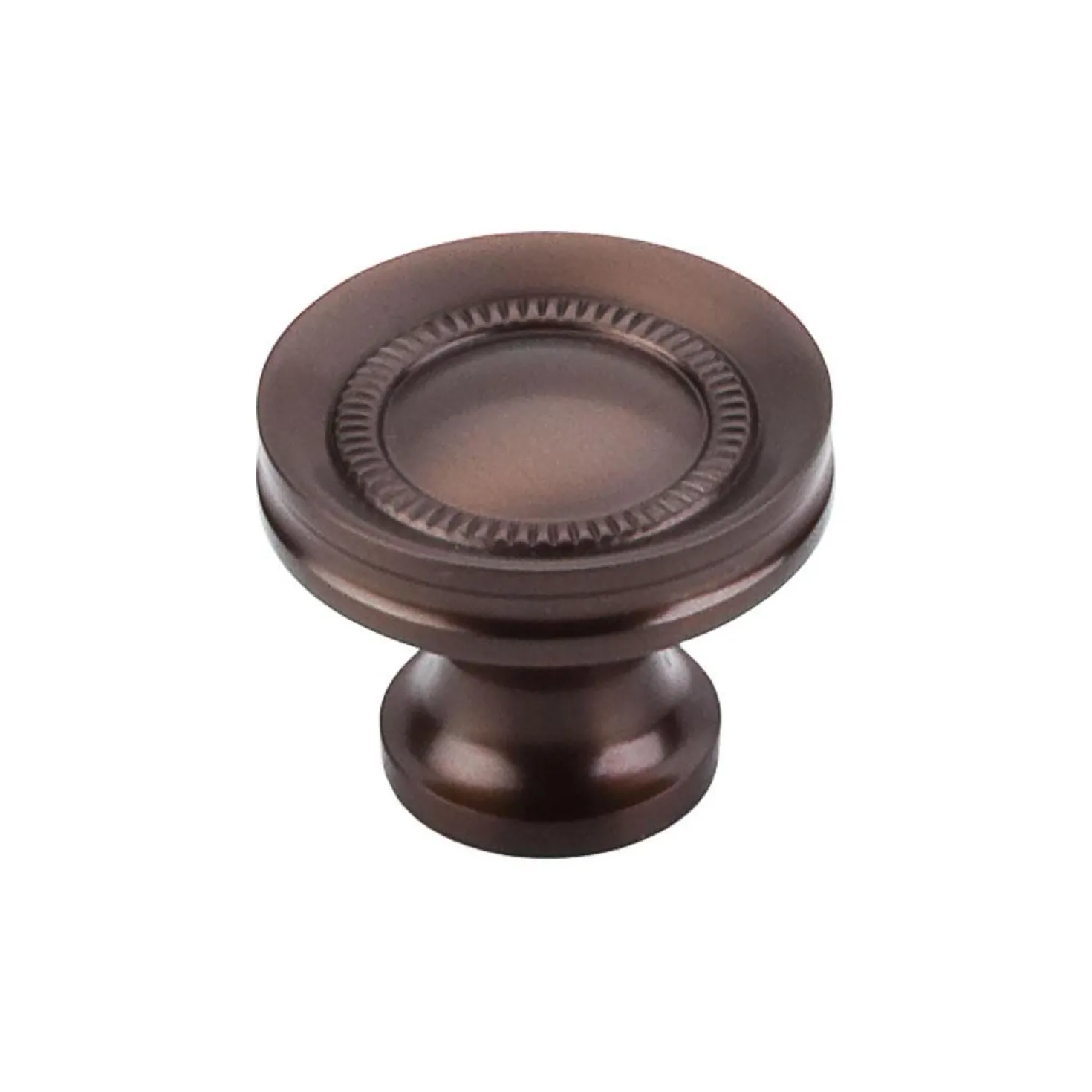 Top Knobs Button Faced Knob in Oil Rubbed Bronze
