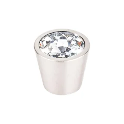 Top Knobs Crystal Center Knob in Brushed Satin Nickel Shell