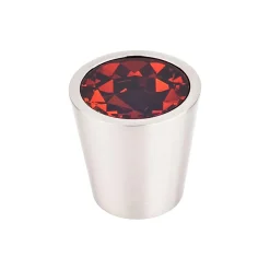 Top Knobs Crystal Center Knob in Brushed Satin Nickel Shell