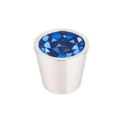 Top Knobs Crystal Center Knob in Brushed Satin Nickel Shell