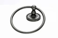 Topknobs ED5APA Towel Ring with Beaded Detail in Antique Pewter
