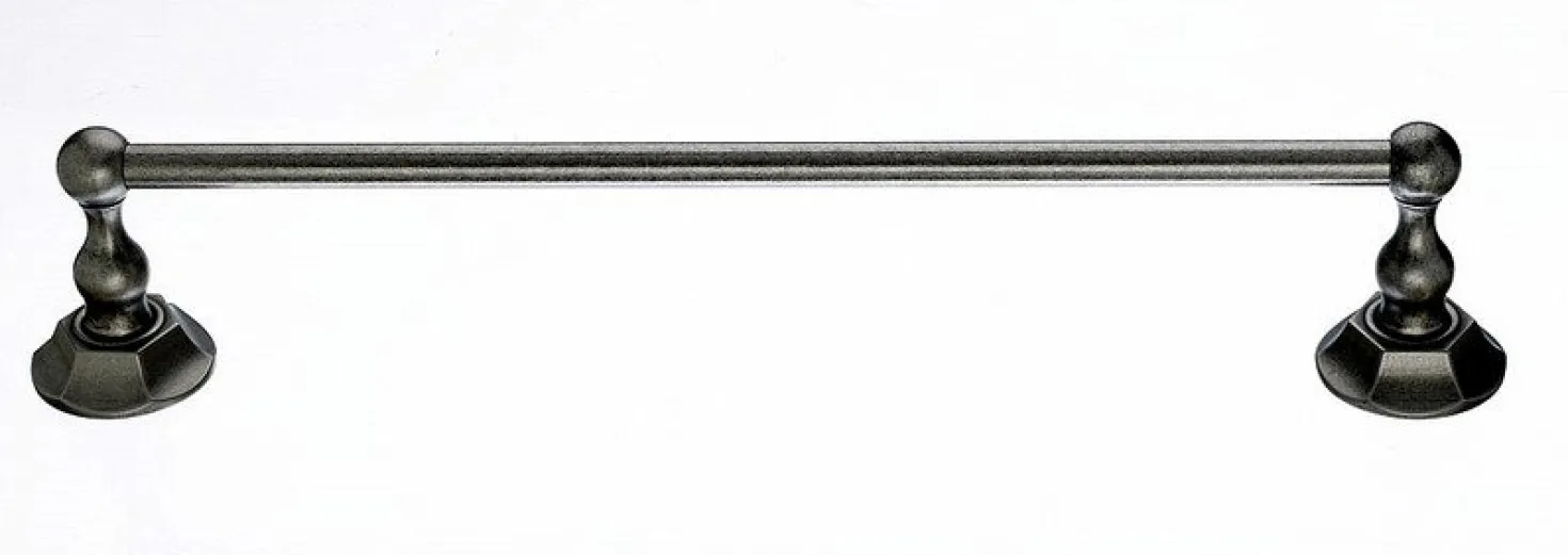 Topknobs ED6APB 18" Single Towel Bar with Hex Detail in Antique Pewter