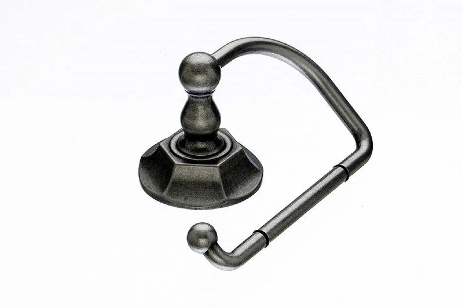 Topknobs ED4APB Tissue Hook with Hex Detail in Antique Pewter