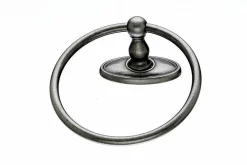 Topknobs ED5APC Towel Ring with Oval Backplate in Antique Pewter