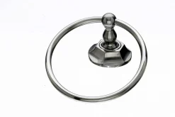 Topknobs ED5BSNB Towel Ring with Hex Detail in Brushed Satin Nickel