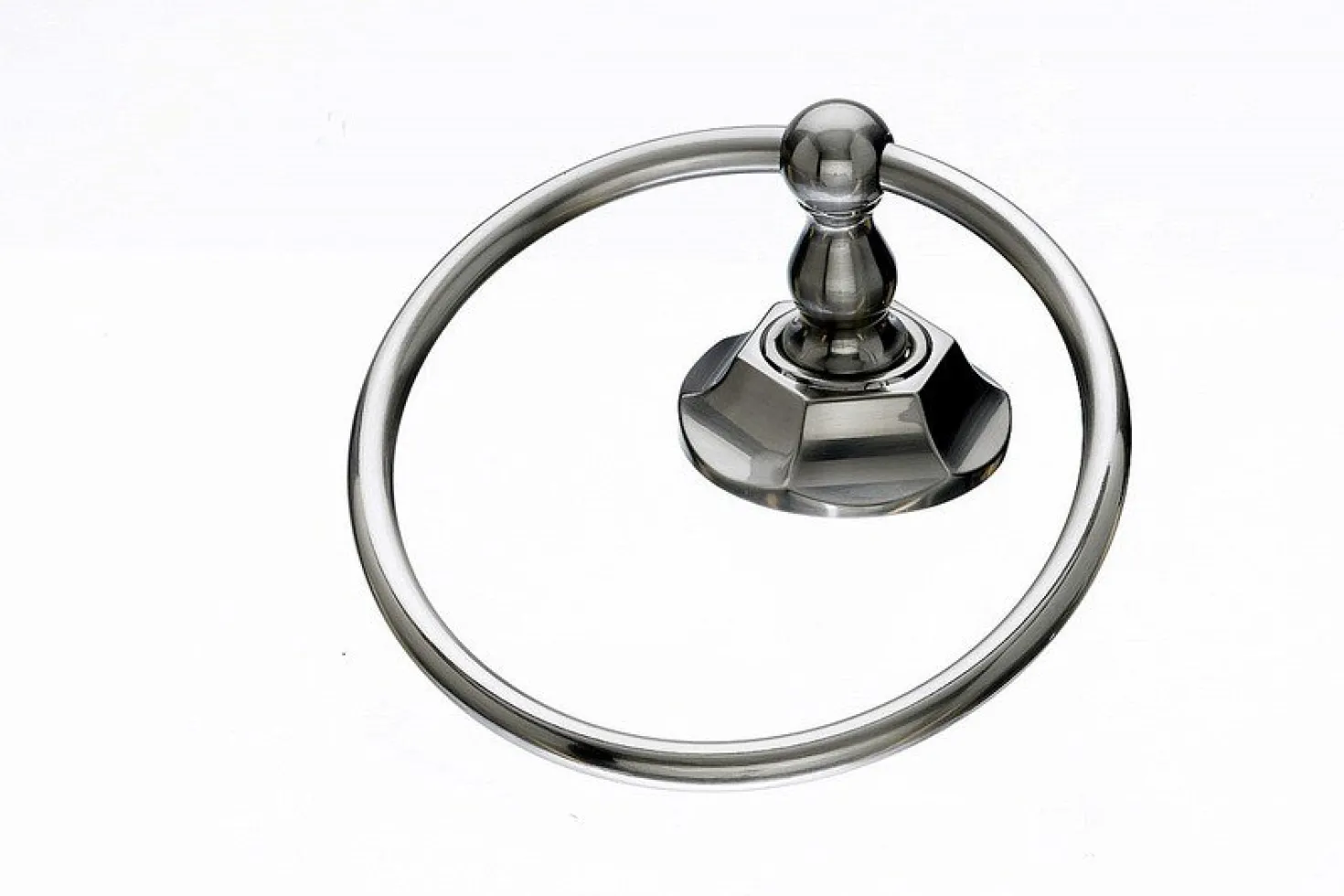 Topknobs ED5BSNB Towel Ring with Hex Detail in Brushed Satin Nickel