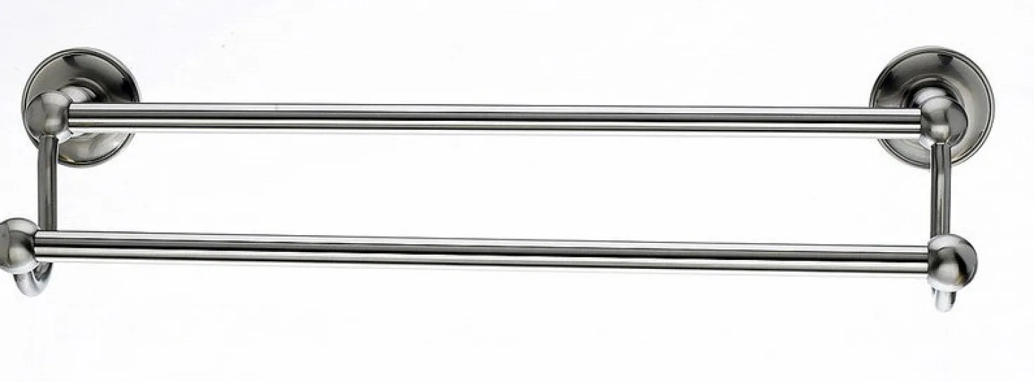 Topknobs ED7BSND 18" Smooth Double Towel Bar in Brushed Satin Nickel