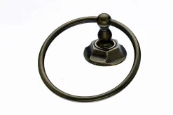 Topknobs ED5GBZB Towel Ring with Hex Detail in German Bronze