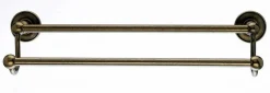 Topknobs ED7GBZD 18" Smooth Double Towel Bar in German Bronze