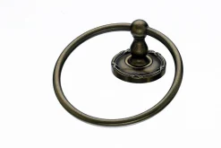 Topknobs ED5GBZE Towel Ring with Ribbon & Reed Detail in German Bronze