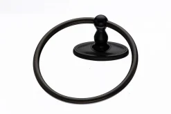 Topknobs ED5ORBC Towel Ring with Oval Backplate in Oil Rubbed Bronze