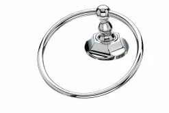 Topknobs ED5PCB Towel Ring with Hex Detail in Polished Chrome