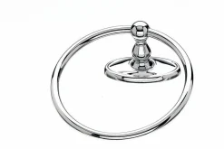 Topknobs ED5PCC Towel Ring with Oval Backplate in Polished Chrome