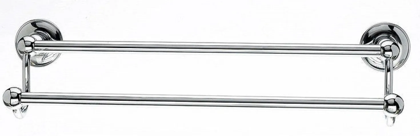 Topknobs ED7PCD 18" Smooth Double Towel Bar in Polished Chrome