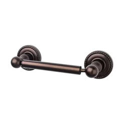 Top Knobs Edwardian Bath Tissue Holder - Rope Backplate in Oil Rubbed Bronze